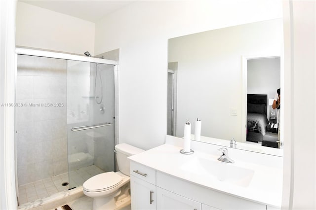 21068 NE 8th Ave, Miami, FL 33179 - full bathroom featuring vanity, ensuite bathroom, a stall shower, and toilet