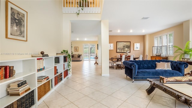 3945 Heron Ridge Ln, Weston, FL 33331 - living room with light tile patterned flooring and recessed lighting