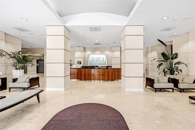 19390 Collins Ave Unit 217, Sunny Isles Beach, FL 33160 - reception area with recessed lighting