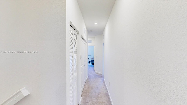 16233 SW 290th Ter, Homestead, FL 33033 - corridor with light carpet, baseboards, and recessed lighting