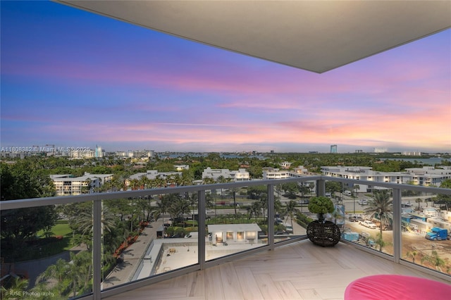 10225 Collins Ave Unit 604, Bal Harbour, FL 33154 - balcony at dusk with a city view