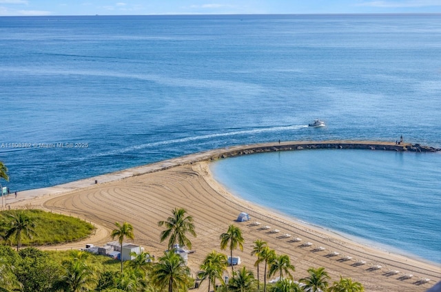 10225 Collins Ave Unit 604, Bal Harbour, FL 33154 - drone / aerial view of waterfront with a beach