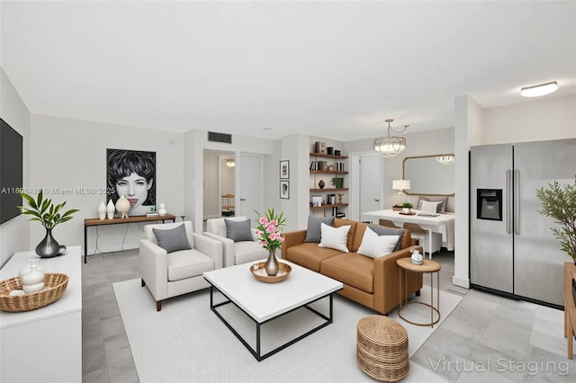 16919 N Bay Rd Unit 521, Sunny Isles Beach, FL 33160 - living room with a chandelier
