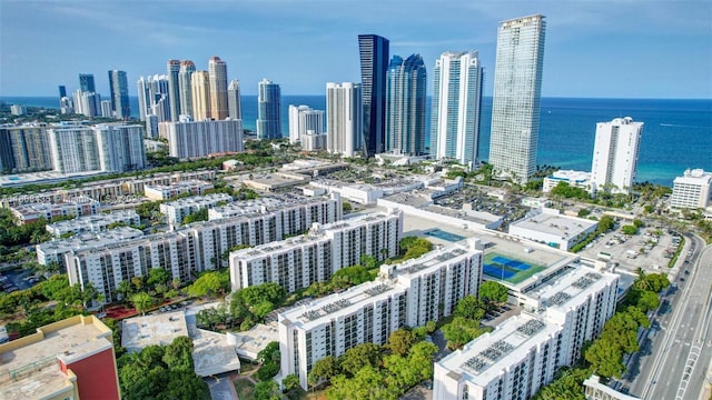 16919 N Bay Rd Unit 521, Sunny Isles Beach, FL 33160 - drone / aerial view of skyline and a large body of water