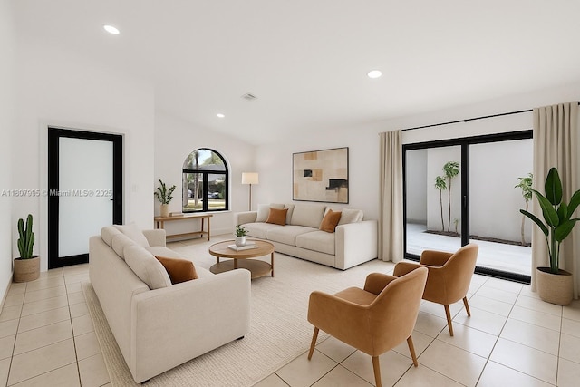 14234 SW 49th St, Miami, FL 33175 - living room with light tile patterned floors and recessed lighting