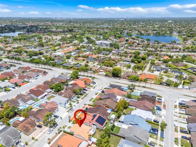 14234 SW 49th St, Miami, FL 33175 - aerial perspective of suburban area with a large body of water