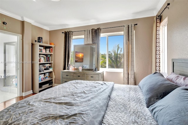 1874 NW 74th Way, Pembroke Pines, FL 33024 - bedroom with crown molding and a textured wall