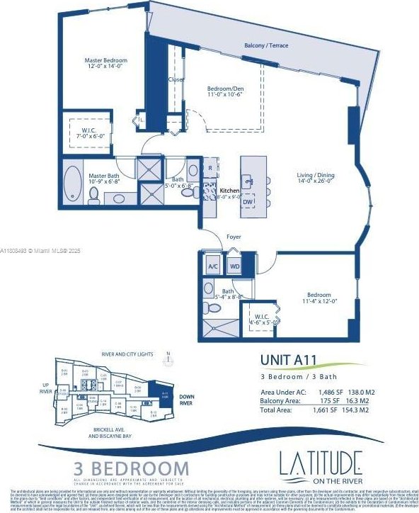 185 SW 7th St Unit 2911, Miami, FL 33130 - view of home floor plan