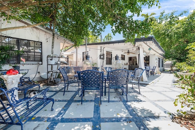 11351 SW 52nd Ter, Miami, FL 33165 - view of patio / terrace with outdoor dining area and ceiling fan