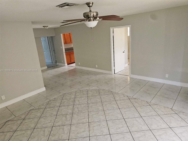 5960 NW 14th St, Sunrise, FL 33313 - unfurnished room featuring ceiling fan, light tile patterned floors, and baseboards