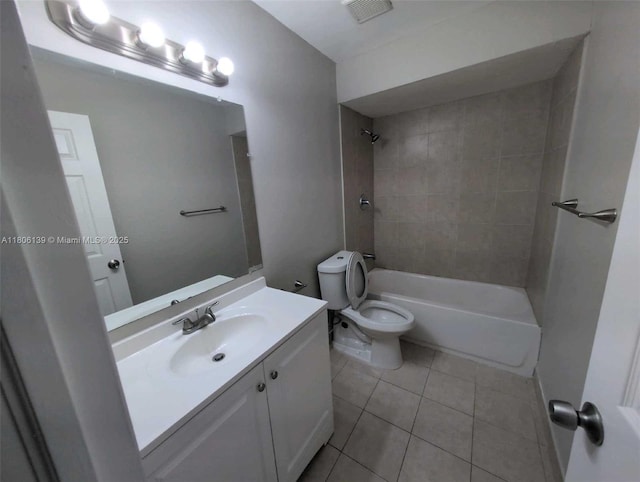 7911 SW 132nd Ave, Miami, FL 33183 - full bathroom with tile patterned flooring, vanity, toilet, and  shower combination