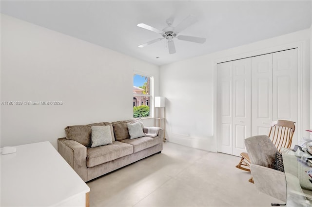 10881 Hawks Vista St, Plantation, FL 33324 - living room with a ceiling fan
