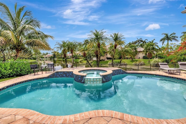 10881 Hawks Vista St, Plantation, FL 33324 - view of swimming pool featuring a pool with connected hot tub
