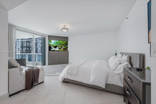 2127 Brickell Ave Unit 2302, Miami, FL 33129 - bedroom featuring light marble finish flooring