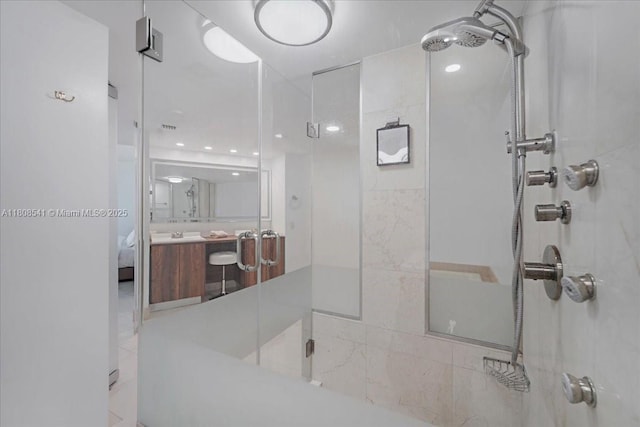 2127 Brickell Ave Unit 2302, Miami, FL 33129 - ensuite bathroom featuring a shower with door
