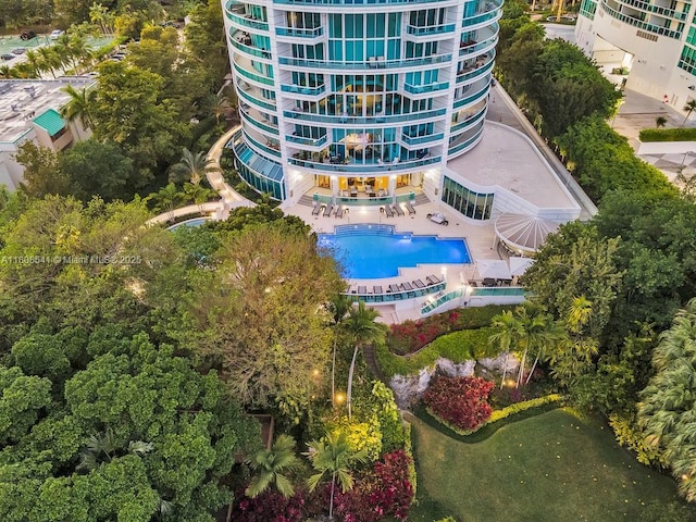2127 Brickell Ave Unit 2302, Miami, FL 33129 - drone / aerial view of a pool