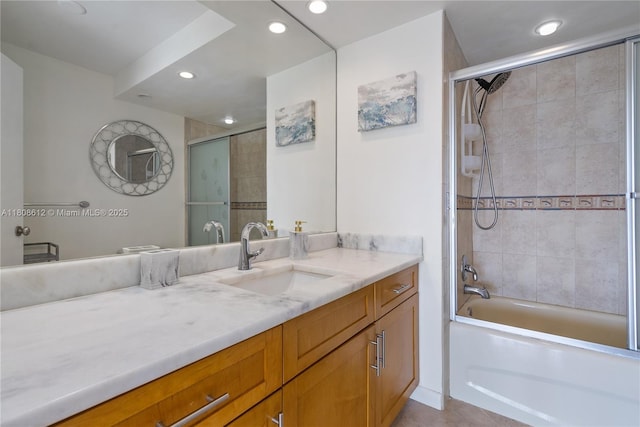 2841 N Ocean Blvd Unit 1105, Fort Lauderdale, FL 33308 - full bath featuring vanity, recessed lighting, and combined bath / shower with glass door