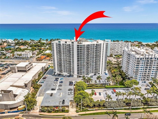 2841 N Ocean Blvd Unit 1105, Fort Lauderdale, FL 33308 - bird's eye view of a large body of water and apartment complex / building