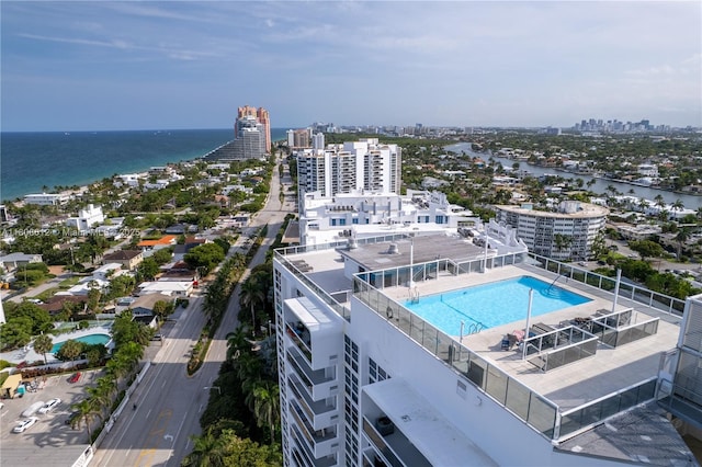 2841 N Ocean Blvd Unit 1105, Fort Lauderdale, FL 33308 - view of urban area with a pool and a large body of water