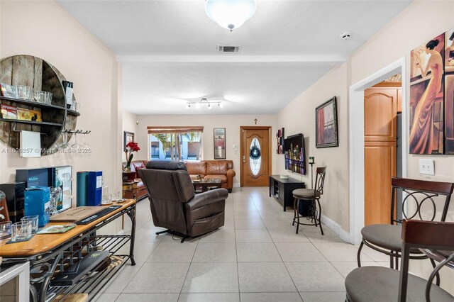 1901 SW 37th Ave, Miami, FL 33145 - living room with light tile patterned flooring and baseboards