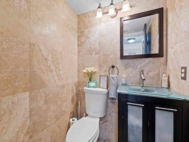 12749 SW 71st Ter, Miami, FL 33183 - half bathroom with tile walls, vanity, and toilet