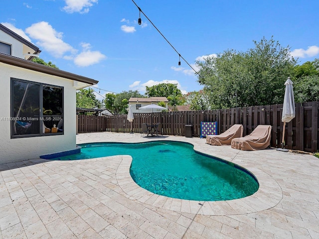 12749 SW 71st Ter, Miami, FL 33183 - view of swimming pool featuring a patio and a fenced backyard