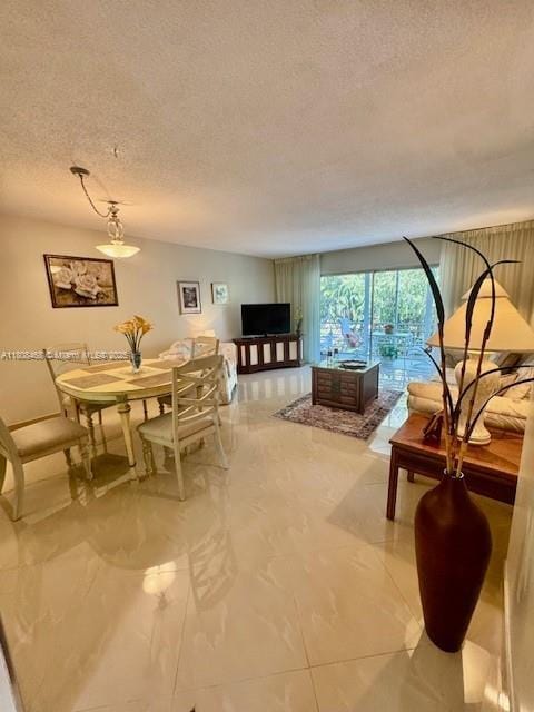 700 NE 14th Ave Unit 204, Hallandale Beach, FL 33009 - dining room featuring a textured ceiling