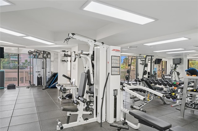 20185 E Country Club Dr Unit 505, Aventura, FL 33180 - workout area with plenty of natural light