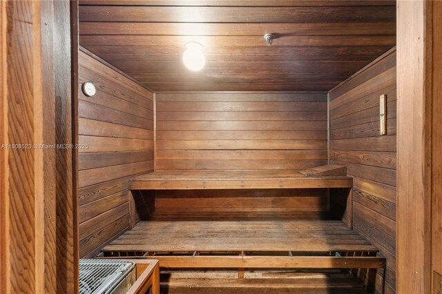 20185 E Country Club Dr Unit 505, Aventura, FL 33180 - sauna / steam room with wood walls and wooden ceiling
