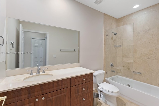 2922 Catalina St Unit 2922, Miami, FL 33133 - full bath with vanity, toilet, washtub / shower combination, and tile patterned floors