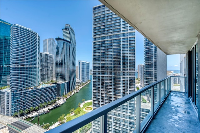 500 Brickell Ave Unit 3103, Miami, FL 33131 - balcony featuring a water view and a view of city