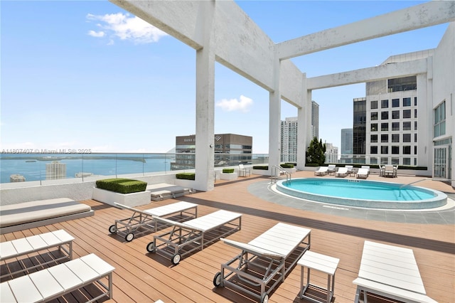 500 Brickell Ave Unit 3103, Miami, FL 33131 - community pool with a water view