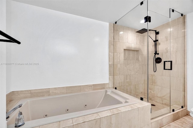 1000 W Island Blvd Unit 611, Aventura, FL 33160 - full bathroom featuring a stall shower and a jetted tub