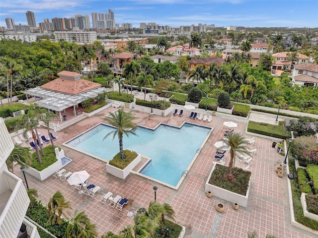 1000 W Island Blvd Unit 611, Aventura, FL 33160 - bird's eye view of a pool area and skyline