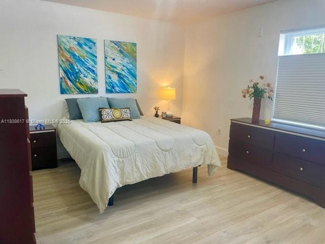 200 NW 107th Ave Unit 106, Miami, FL 33172 - bedroom with light wood-type flooring and baseboards