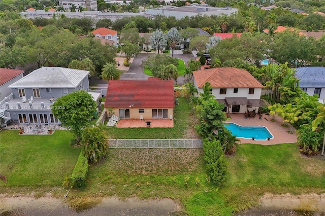 8749 NW 189th Ter, Hialeah, FL 33018 - aerial perspective of suburban area with a pool area