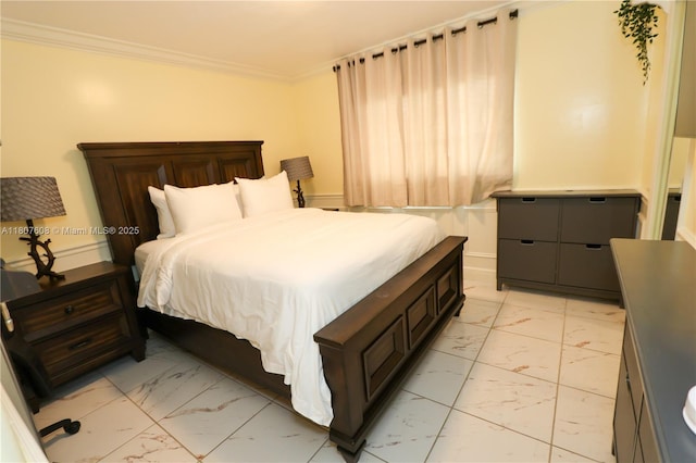 16401 SW 141st Ave, Miami, FL 33177 - bedroom with light marble finish flooring and ornamental molding