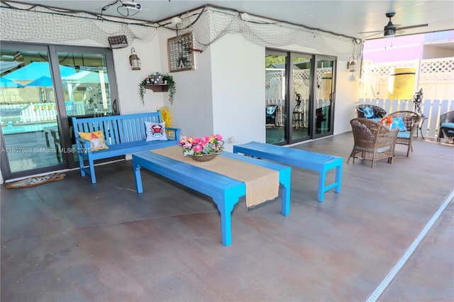 16401 SW 141st Ave, Miami, FL 33177 - view of patio / terrace with a ceiling fan and outdoor dining area