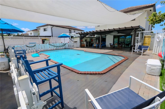 16401 SW 141st Ave, Miami, FL 33177 - view of pool with a patio area and a fenced backyard