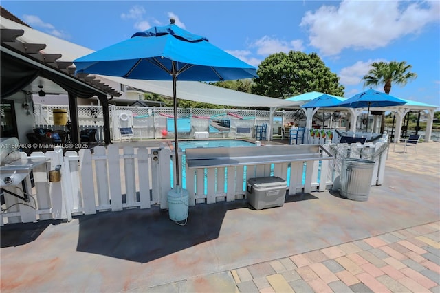 16401 SW 141st Ave, Miami, FL 33177 - view of community with a pool, a patio area, and exterior bar