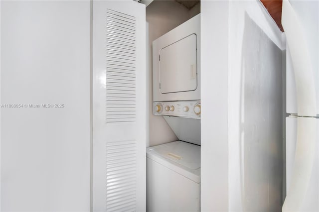 11604 NW 11th St, Pembroke Pines, FL 33026 - washroom with estacked washer and dryer