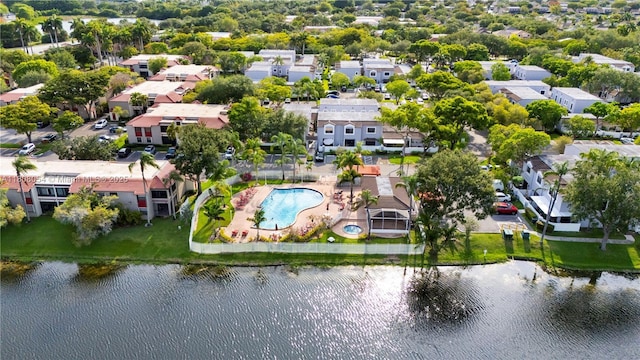 11604 NW 11th St, Pembroke Pines, FL 33026 - aerial perspective of suburban area featuring a pool area and a nearby body of water