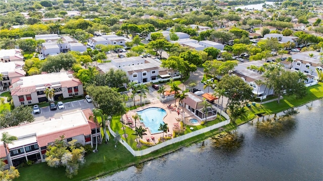 11604 NW 11th St, Pembroke Pines, FL 33026 - aerial perspective of suburban area with a pool area and a large body of water