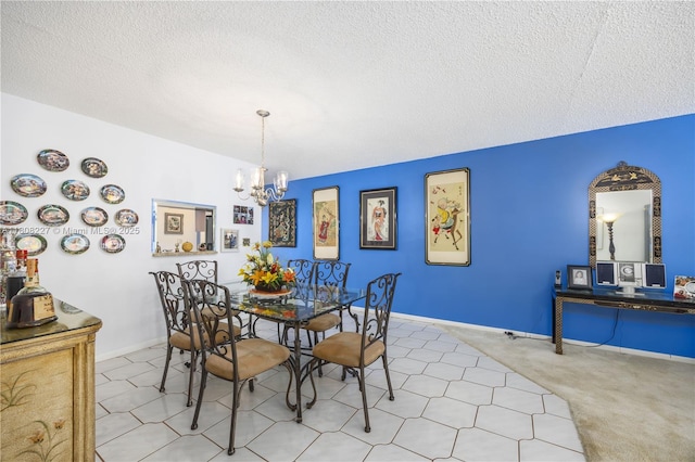 2504 Antigua Ter Unit O3, Coconut Creek, FL 33066 - dining area featuring a chandelier and a textured ceiling