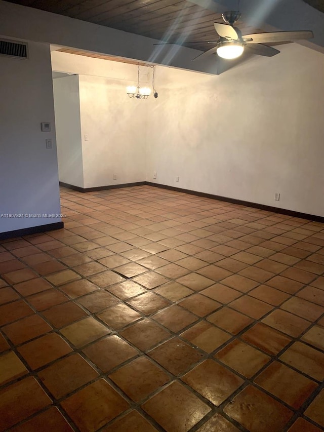 711 E Coco Plum Cir Unit 5, Plantation, FL 33324 - spare room with baseboards and ceiling fan