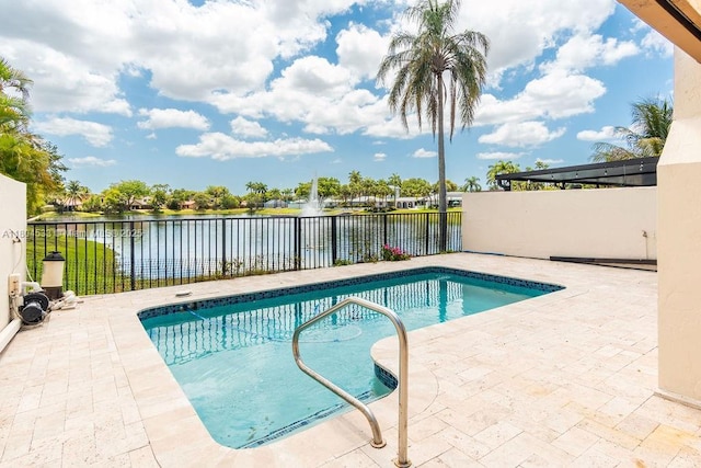 17359 NW 66th Ct, Hialeah, FL 33015 - view of swimming pool featuring a water view and a patio