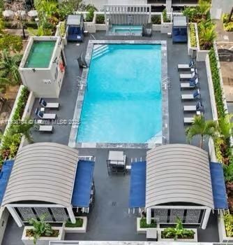 185 SE 14th Ter Unit 1410, Miami, FL 33131 - drone / aerial view of a pool