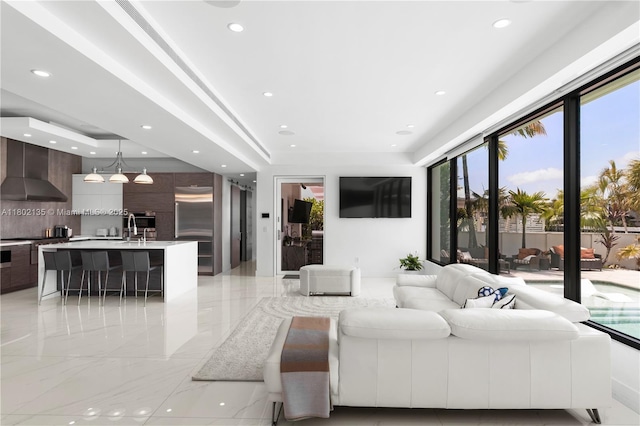 12880 N Bayshore Dr, North Miami, FL 33181 - living room with recessed lighting