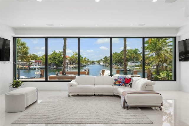 12880 N Bayshore Dr, North Miami, FL 33181 - living area with recessed lighting