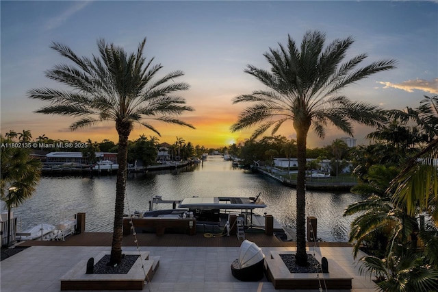 12880 N Bayshore Dr, North Miami, FL 33181 - dock area with boat lift and a water view